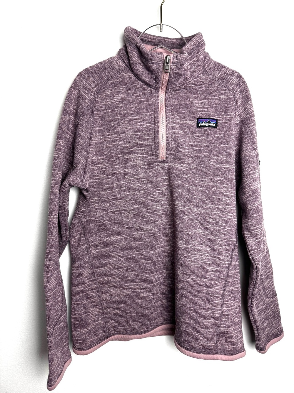 Patagonia Girls Better Sweater Quarter Zip Fleece Purple Pink Size L 12